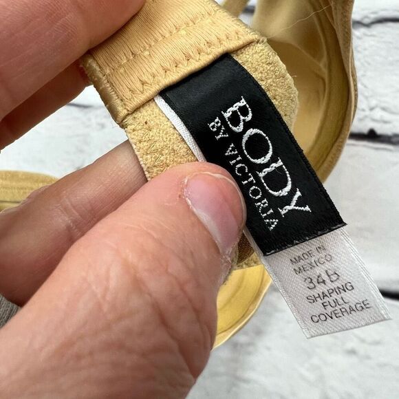 Victoria’s Secret Full Coverage T-Shirt Bra 34B gold Adjustable Straps - Picture 4 of 6